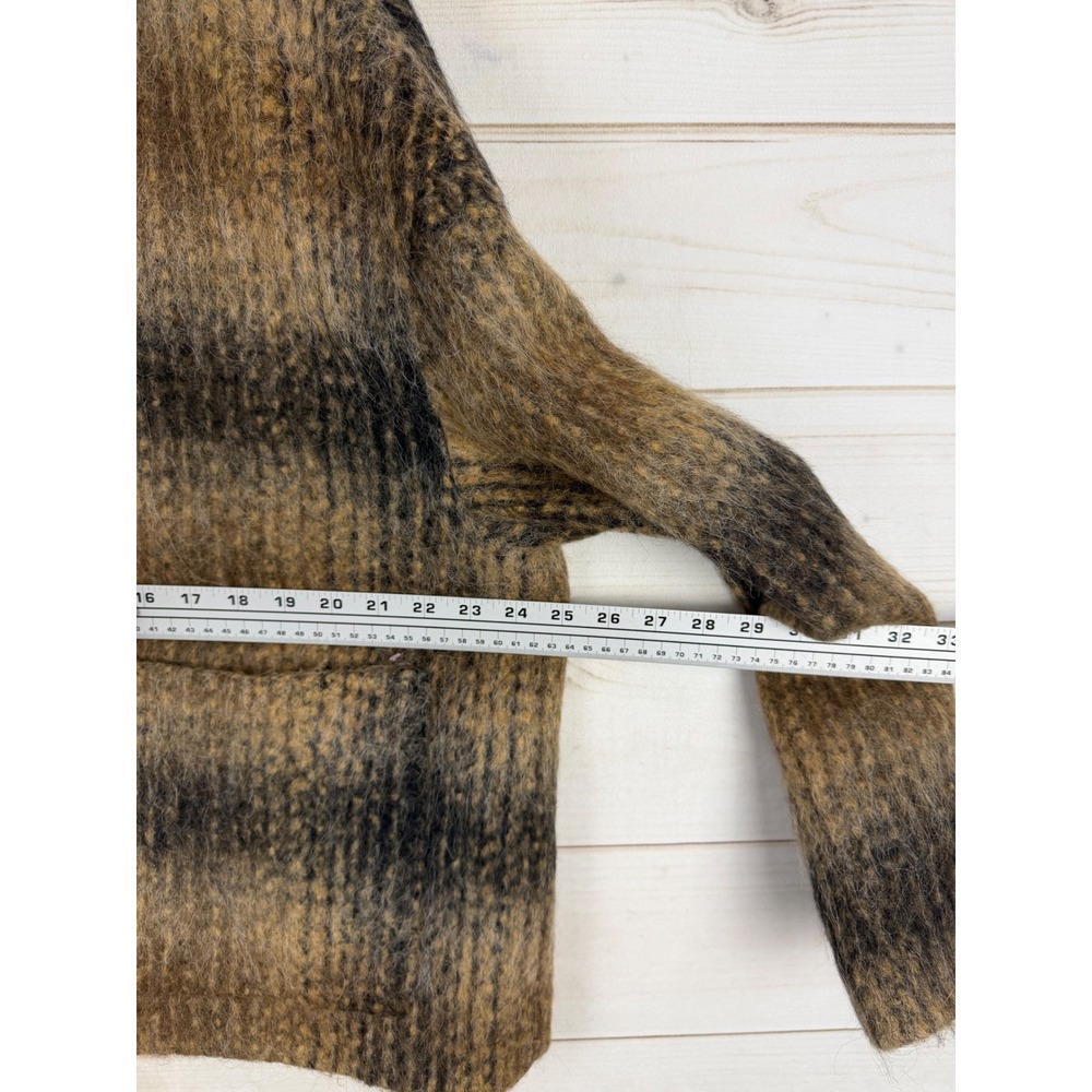 Madewell Jacket Womens XL Alpaca Wool Blend Plaid Shacket Fuzzy Button Front - Picture 4 of 7
